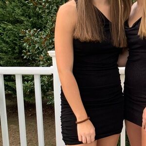 Elegant Black one shoulder Dress